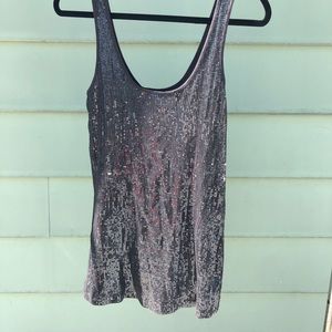 Gray sparkly tank top